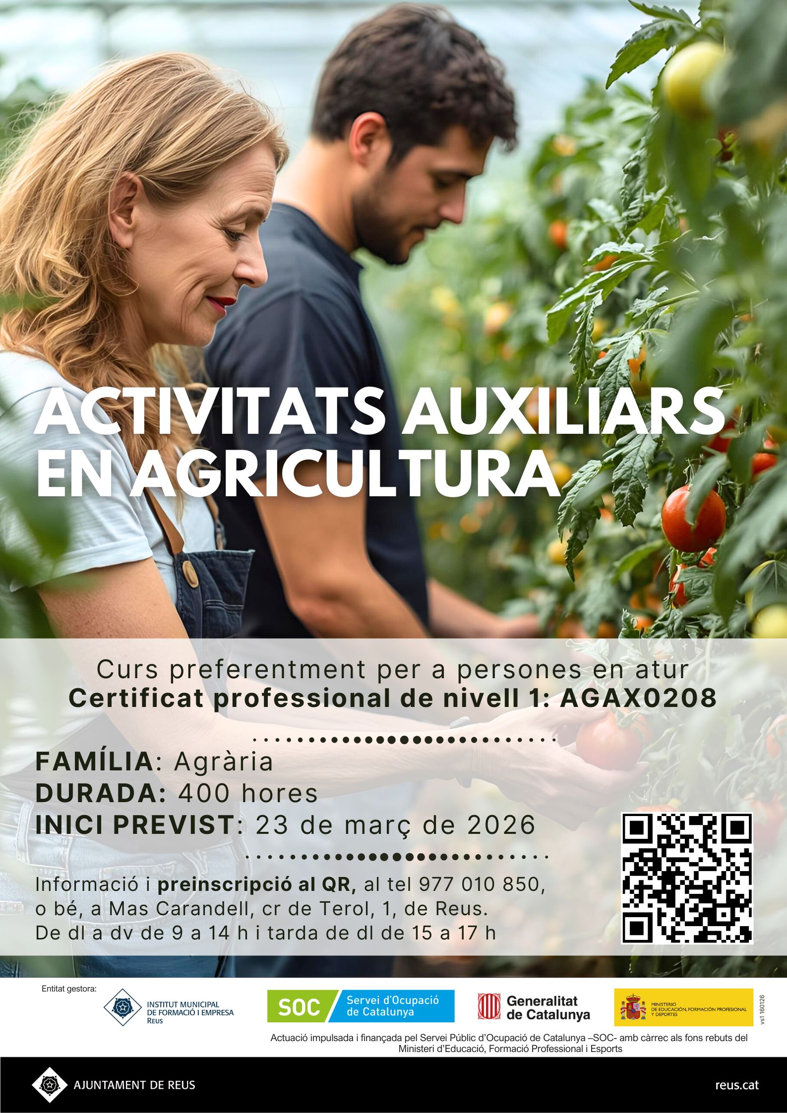 Imatge coberta de Sessió informativa del curs d'Activitats auxiliars en agricultura (AGAX0208)