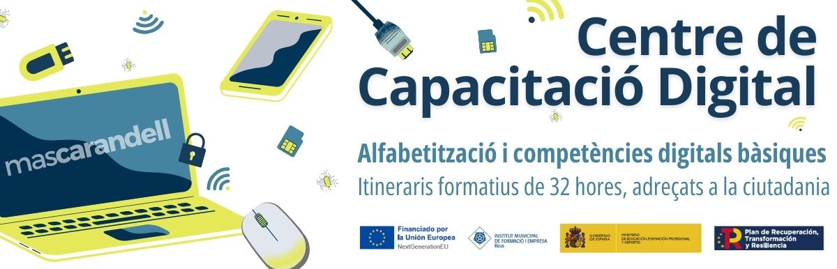 Oferta de  cursos del Centre de capacitació digital Mas Carandell